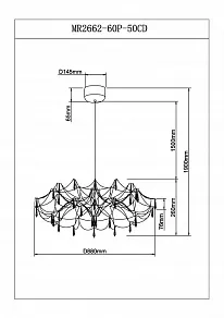 Подвесная люстра MyFar Ersilia MR2662-60P-50CD