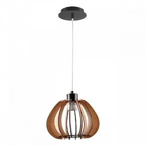 Подвесной светильник Imex MD.9012 MD.9012-1-P-BK+WOOD