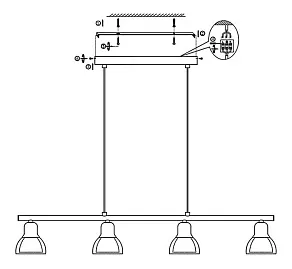 Подвесной светильник Globo Nashville 56182-4H