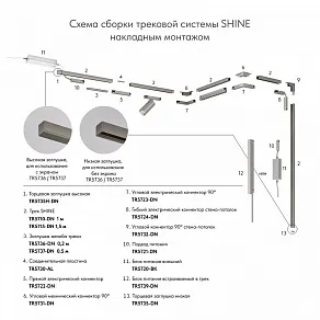 Трек накладной Denkirs SHINE BASE TR5715-DN