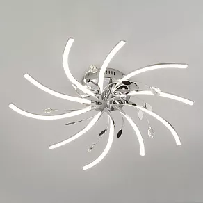 Потолочная люстра Eurosvet Windmill 90125/10 хром 97,5W