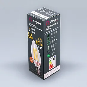 Лампа светодиодная Eleganz  E14 10Вт 3000K 13621