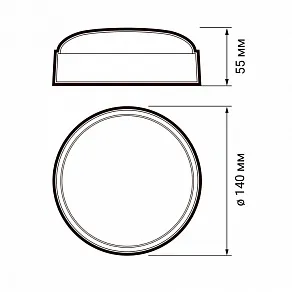Накладной светильник Jazzway  ДПО-1036 12w 6500K IP54