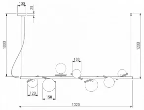 Подвесной светильник Eurosvet Salut 50382 хром