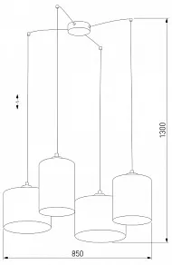 Подвесная люстра TK Lighting Juta 6585 Juta
