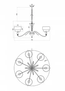 Подвесная люстра Maytoni Lillian H311-07-G