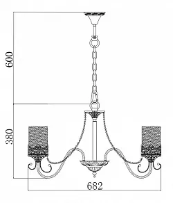 Подвесная люстра Freya Sherborne FR2563-PL-08-BZ