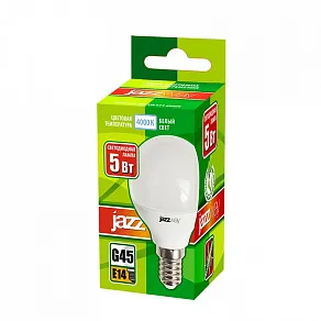Лампа светодиодная Jazzway  E14 5Вт 4000K PLED-ECO-G45 5w E14 4000K