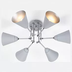 Люстра на штанге Eurosvet Nigella 70052/6 серый/серебро