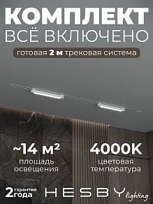 Комплект трековый Hesby Lighting Skylite №1 HSBL_kompl_S001_VI2W4K