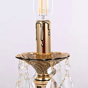 Настольная лампа декоративная Bohemia Ivele Crystal AL77 AL77200L/1-25 GB