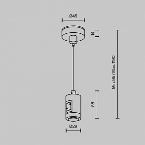 Подвес для трека Maytoni Accessories for tracks Flarity TRA157SW-S1-B