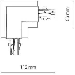 Соединитель угловой L-образный для треков Nowodvorski Ctls Power 8683