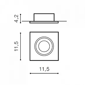 Встраиваемый светильник Azzardo Hugo 1 downlight AZ1736
