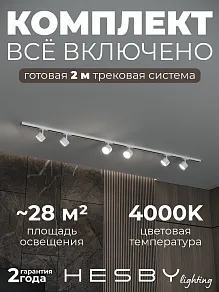Комплект трековый Hesby Lighting Skylite №13 HSBL_kompl_S013_NI2W4K