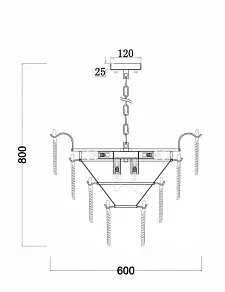 Подвесная люстра Freya Hloya FR5143PL-09G