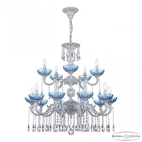 Подвесная люстра Bohemia Ivele Crystal AL7801 AL78101/10+5/250/2D A WMN P Aquamarine/M-1H