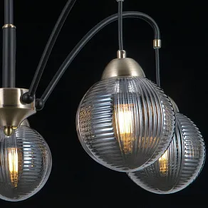 Люстра на штанге ILLUMICO  IL0433-5PSQ-79 BK AB