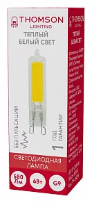 Лампа светодиодная Thomson G9 COB G9 6Вт 3000K TH-B4238