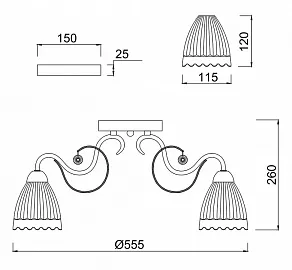 Потолочная люстра Freya Letizia FR2757-PL-05-BZ