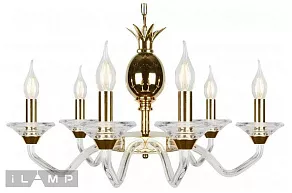Подвесная люстра iLamp Flo YT2049-6 GD+Cear