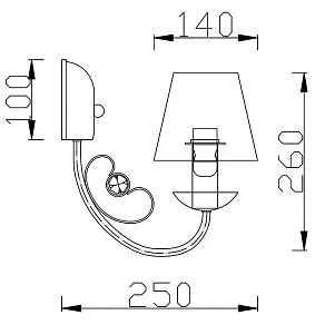 Бра Rivoli Mattina A1 CR Б0038427