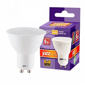 Лампа светодиодная Jazzway  GU10 9Вт 3000K PLED-SP GU10 9W 3000K