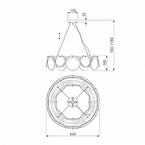 Подвесной светильник Bogate's Galicia 354/6 Smart