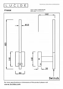 Бра Lucide Finan 2767/12/31