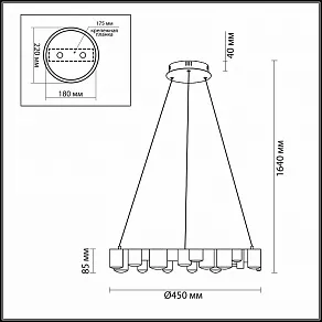 Подвесной светильник Odeon Light Elis 4107/36L