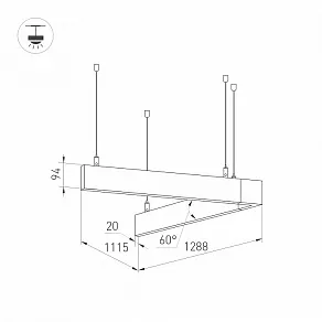 Подвесной светильник Arlight LINEAIR FLAT 033013