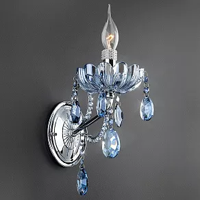 Бра Eurosvet Darfina 3015/1 хром/лазурный хрусталь Strotskis