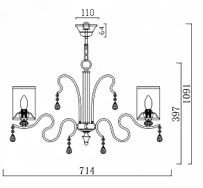 Подвесная люстра Freya Faust FR2300-PL-06-BZ