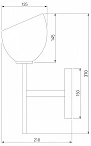 Бра Eurosvet Arrista 60130/1 латунь