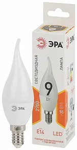 Лампа светодиодная Эра Стандарт E14 9Вт 2700K LED BXS-9W-827-E14