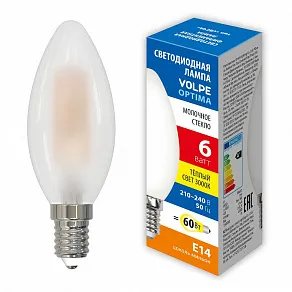 Лампа светодиодная Volpe  E14 6Вт 3000K UL-00008326