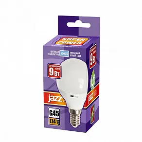 Лампа светодиодная Jazzway  E14 9Вт 5000K PLED-SP G45 9W E14 5000K