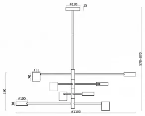 Люстра на штанге F-promo Ducan 3093-8P