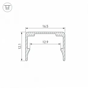 Профиль накладной Arlight WPH-FLEX 062506