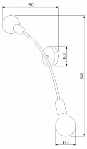 Бра TK Lighting Helix 2721 Helix Black