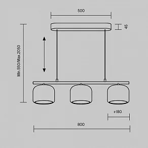 Подвесная люстра Maytoni  MOD286PL-L12B3K