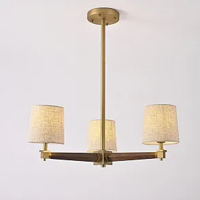 Люстра на штанге Imperiumloft Jorgenson Beige/Dark wood STAVRA01