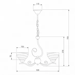 Подвесная люстра Eurosvet Lotta 30116/5 сатин-никель