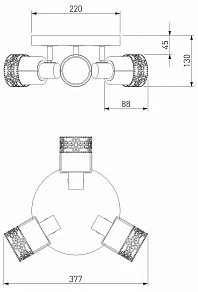 Потолочная люстра Eurosvet Silvia 20026/3 белый с золотом/хром