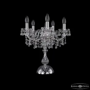 Настольная лампа декоративная Bohemia Ivele Crystal 1410 1410L/5/141-47 Ni V0300