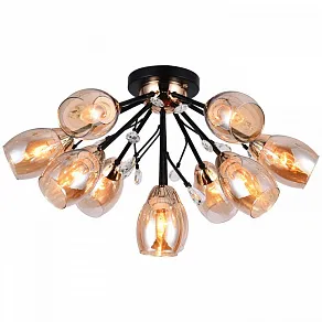 Люстра на штанге ILLUMICO  IL1284-10CPA-29 BK GD