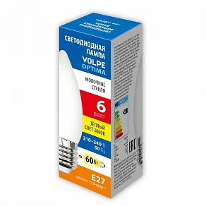 Лампа светодиодная Volpe  E27 6Вт 3000K UL-00008320