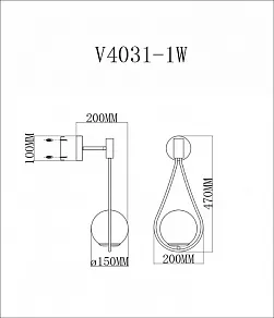 Бра Moderli Bestia V4031-1W