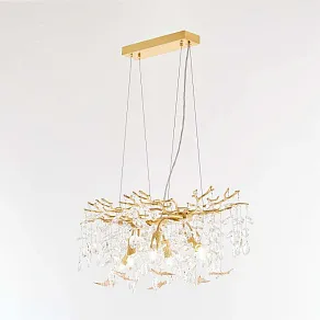 Подвесная люстра Arte Milano Веточка 230210.700.6.E14.D2 GD BUT-Amber