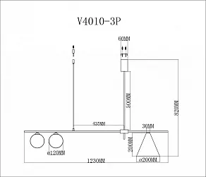 Светильник на штанге Moderli Dellay V4010-3P